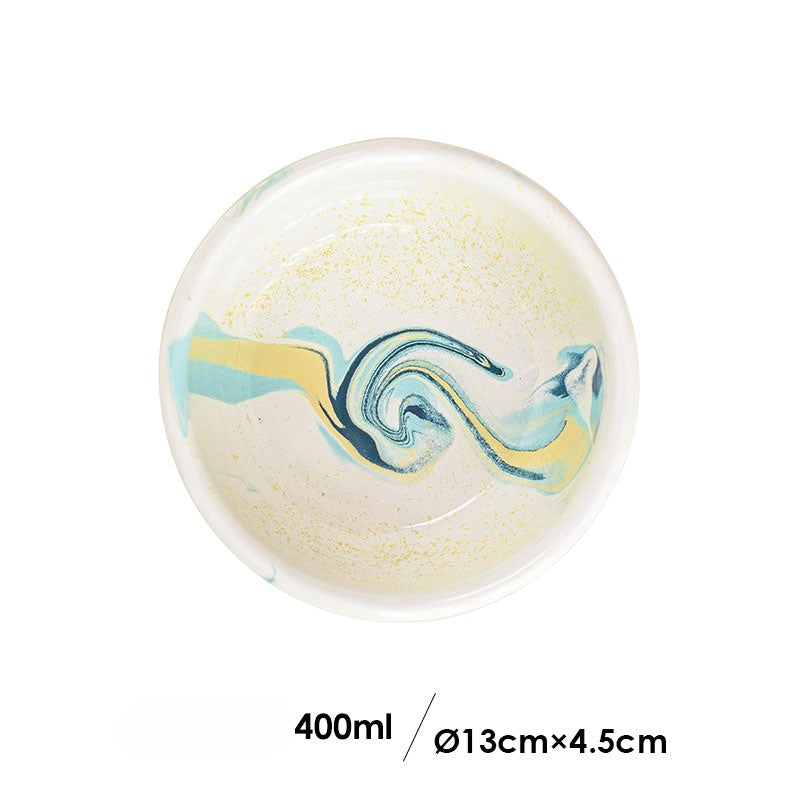 Swirly Whirly Enamel Bowl - Citrus Cream (S) image