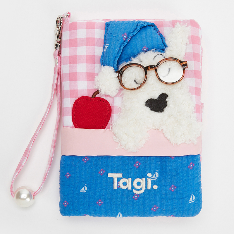 Sleepy Pup Passport Pouch - Pink image