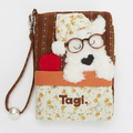 Sleepy Pup Passport Pouch - Brown image