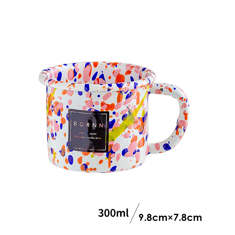 Splatter Pop Enamel Mug - Confetti Cream image