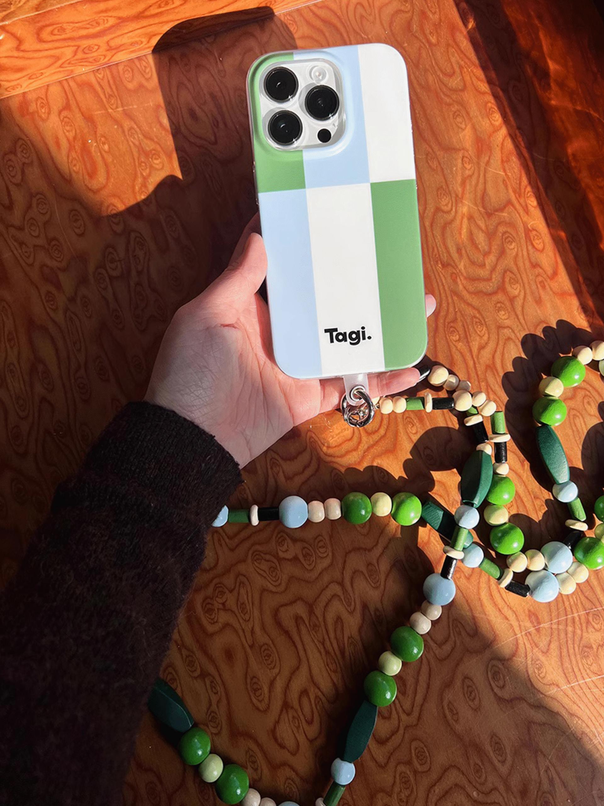 Pixel Parade Strap Phone Case - Verdant Meadow - Long Chain image