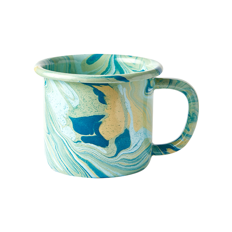 Swirly Whirly Enamel Mug - Mint Mirage image