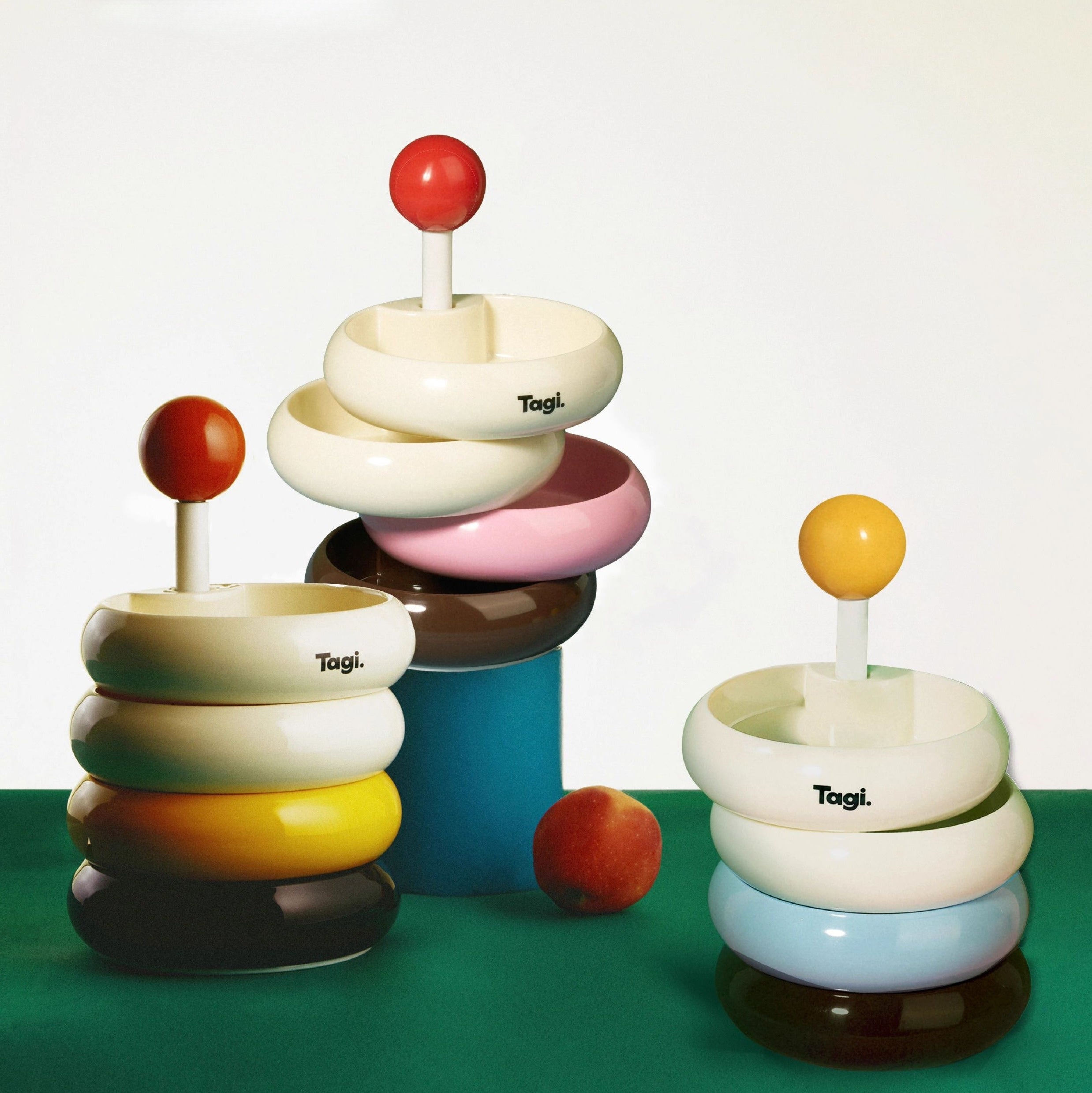 Rotating tiered jewelry organizer inspired by vintage signal towers