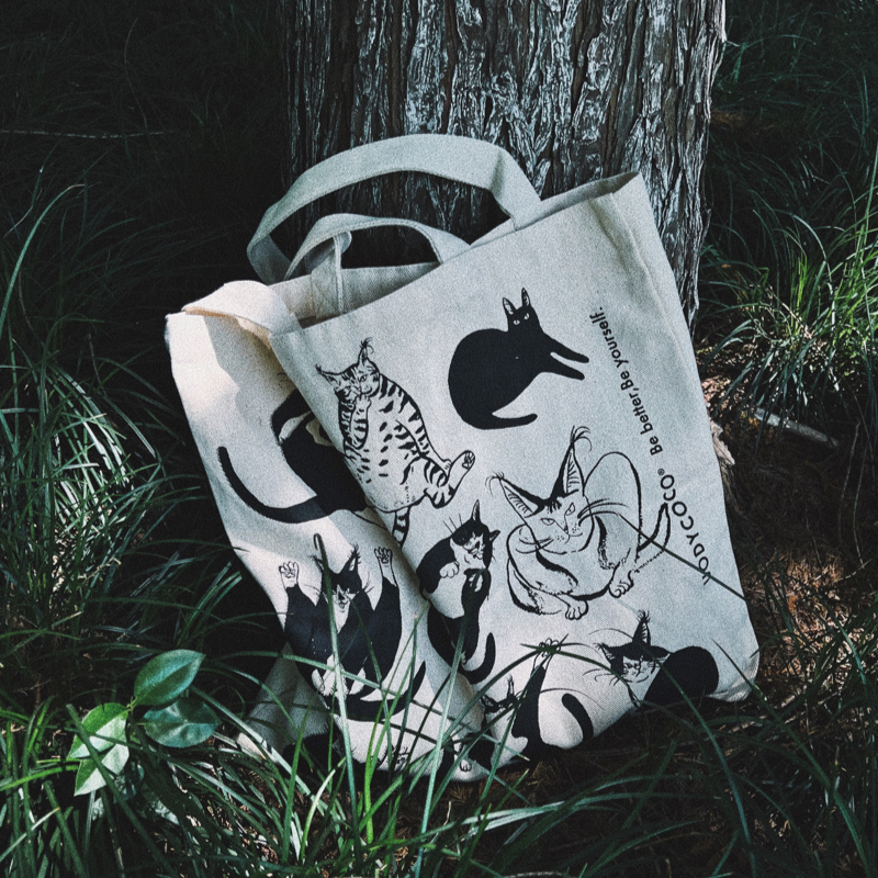 Many Cats Canvas Tote