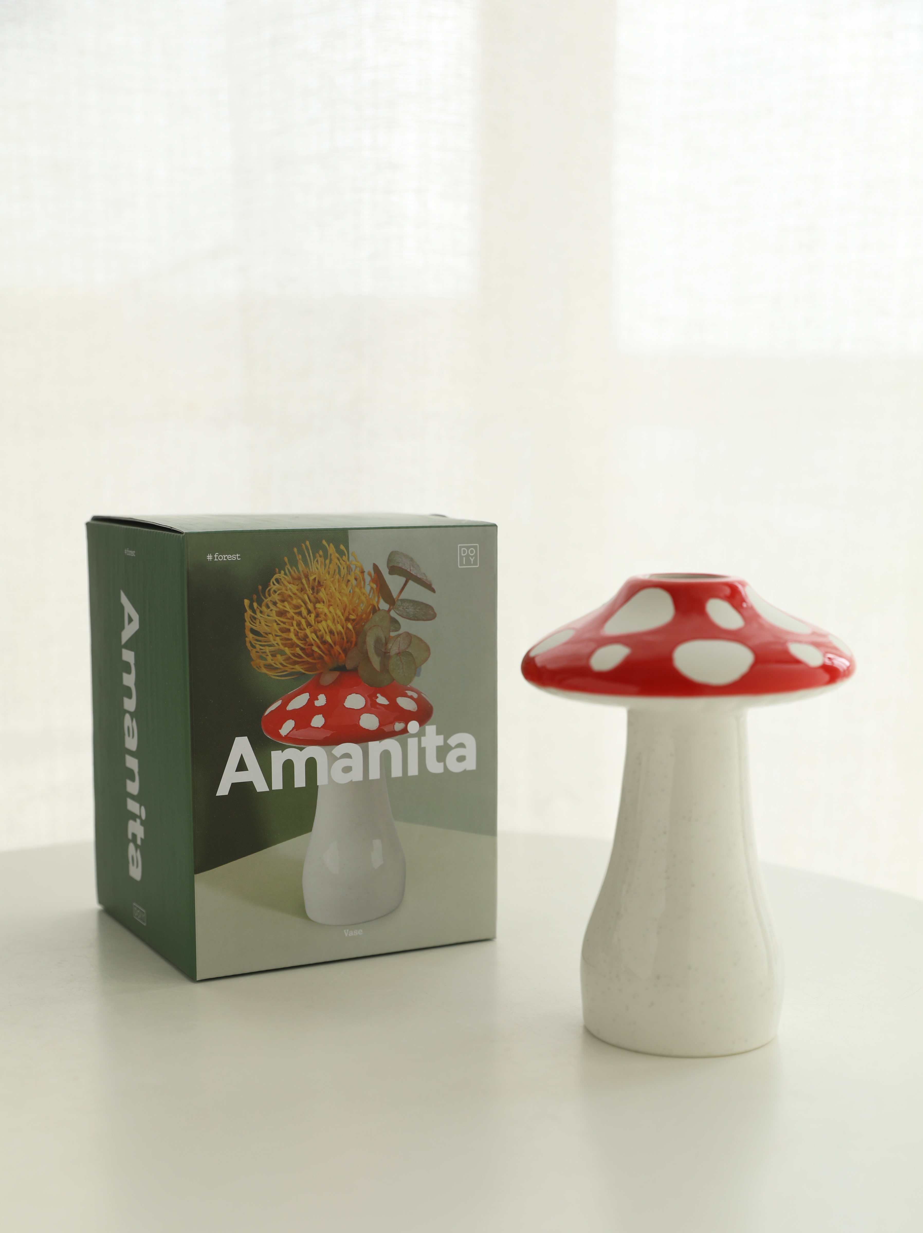 Whimsy Mushroom Ceramic Vase