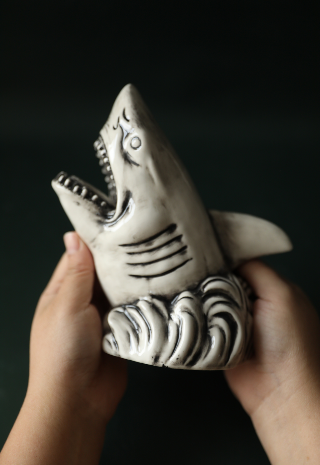 Howling Shark Head Figurine