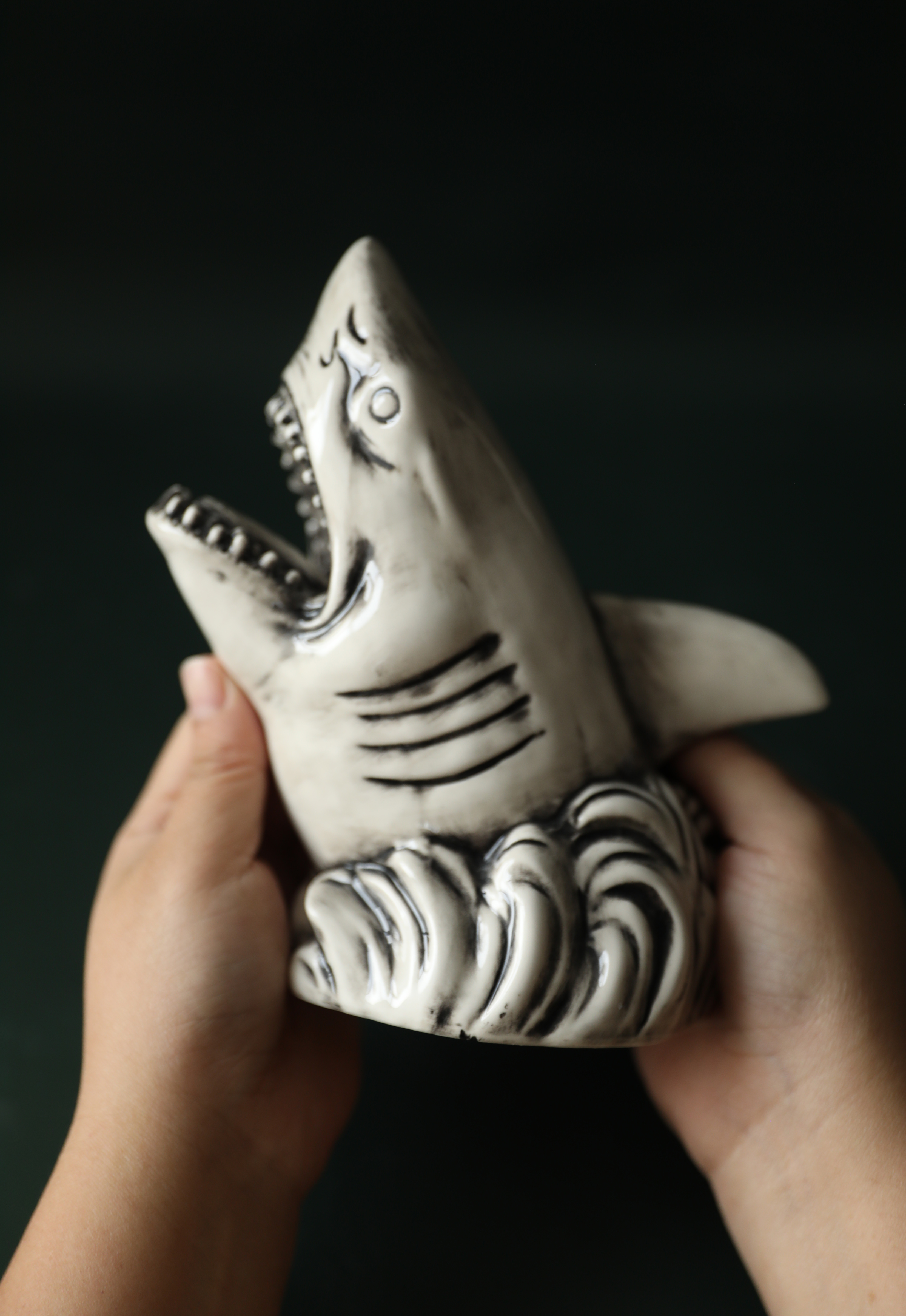 Howling Shark Head Figurine