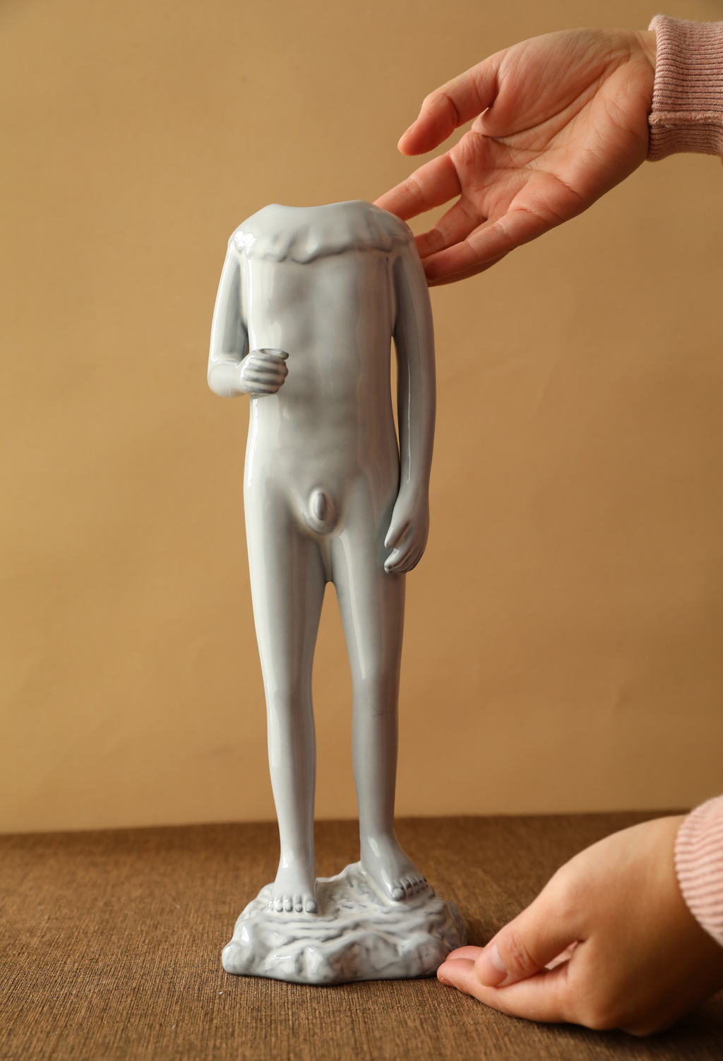 Sculptural Serenity Figurine Vase