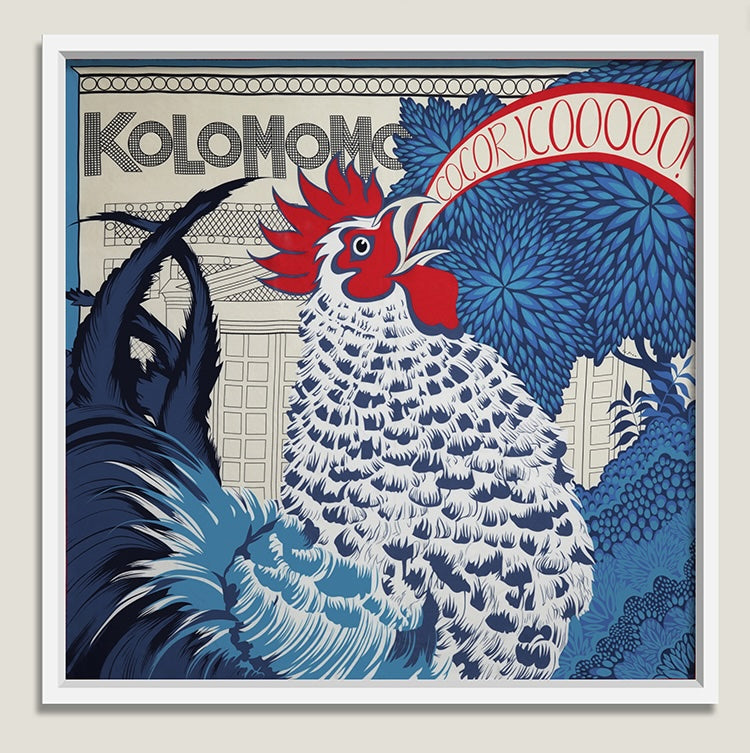 Rooster’s Song Silk Square