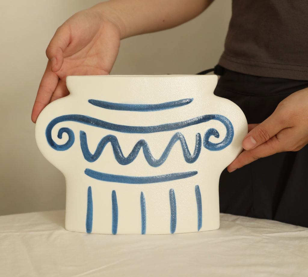 Ionian Whisper Ceramic Vase