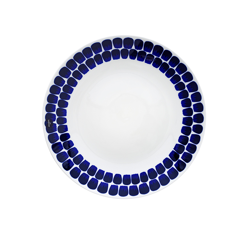 Midnight Petal Parade Ceramic Dinnerware - Twilight Curve Bowl image