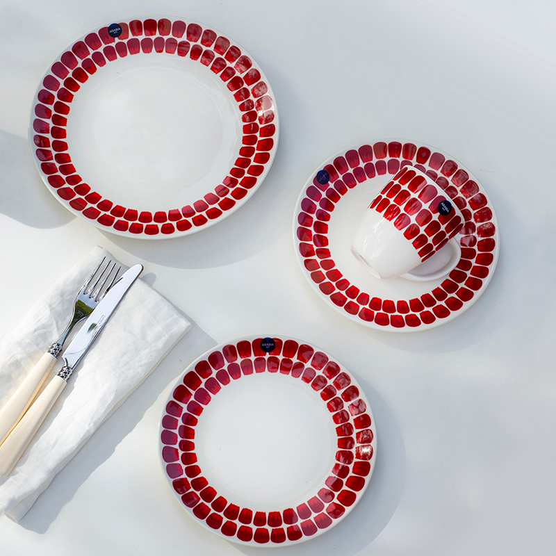 Crimson Petal Parade Ceramic Dinnerware image 2