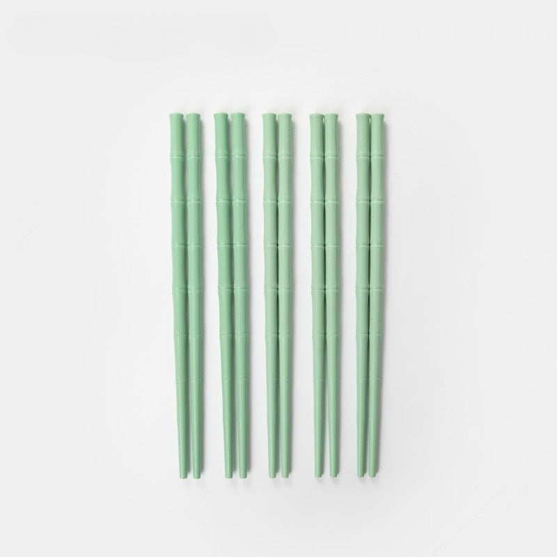 Panda Pompom Bamboo Chopsticks - Bamboo Mint image