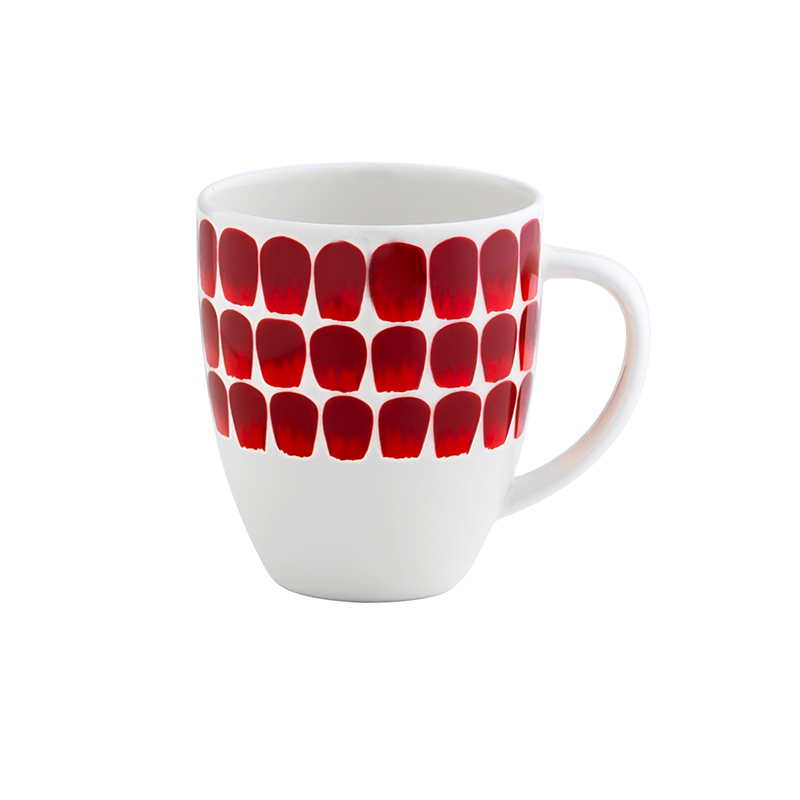 Crimson Petal Parade Ceramic Dinnerware - Rosy Day Mug image