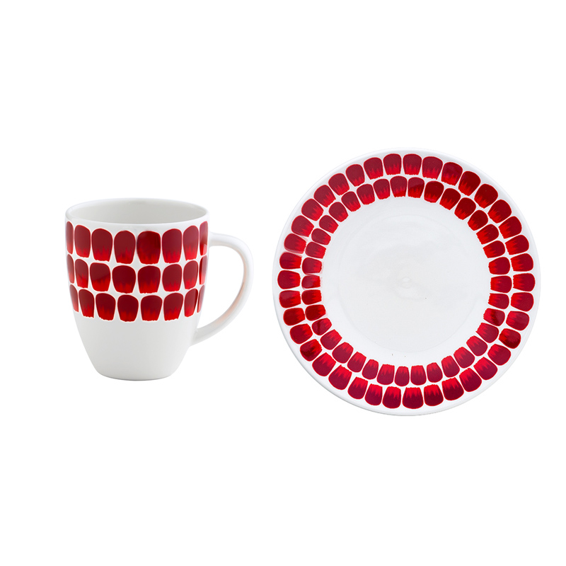 Crimson Petal Parade Ceramic Dinnerware - Cherry Sip Set image