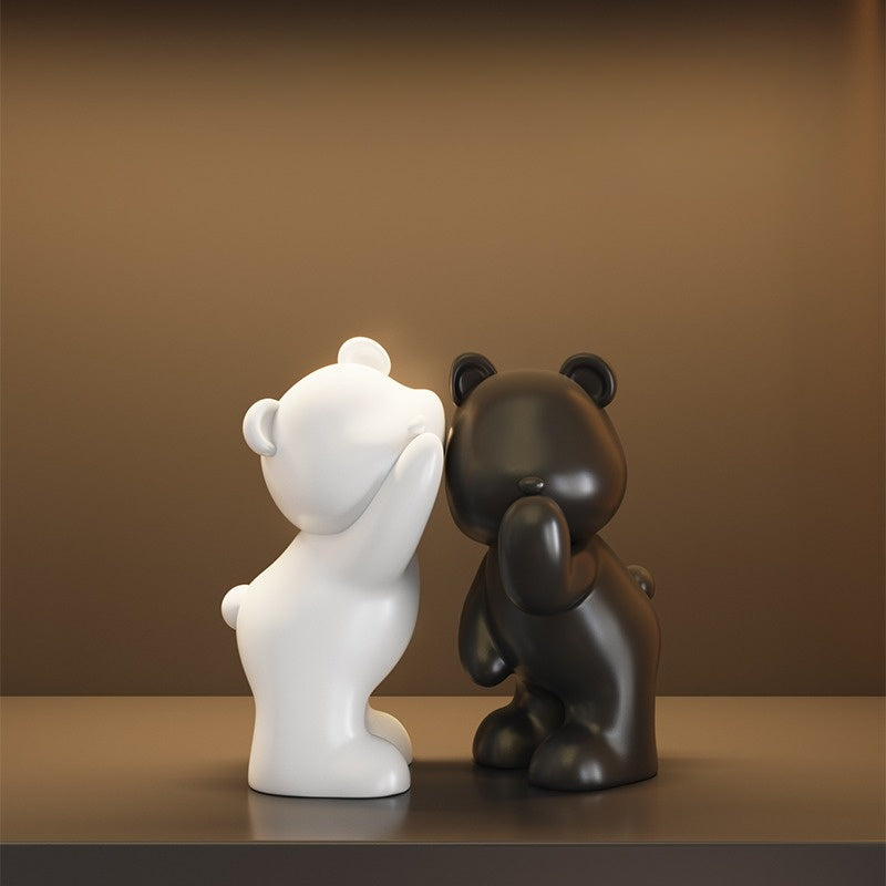 WhisBear Book Hugs - Matte Black & White image