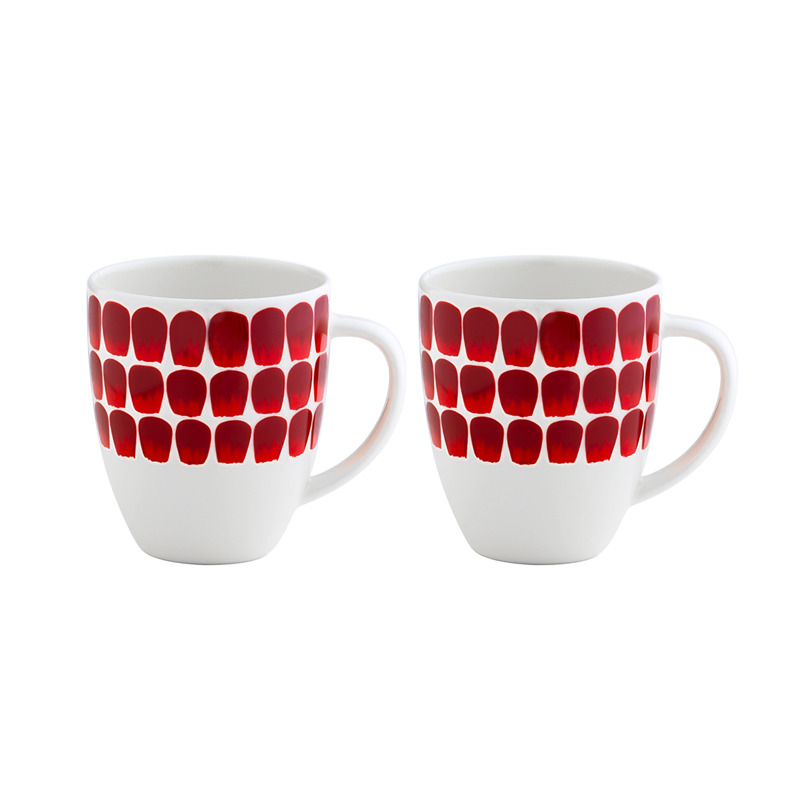 Crimson Petal Parade Ceramic Dinnerware - Lover’s Duo Mugs image