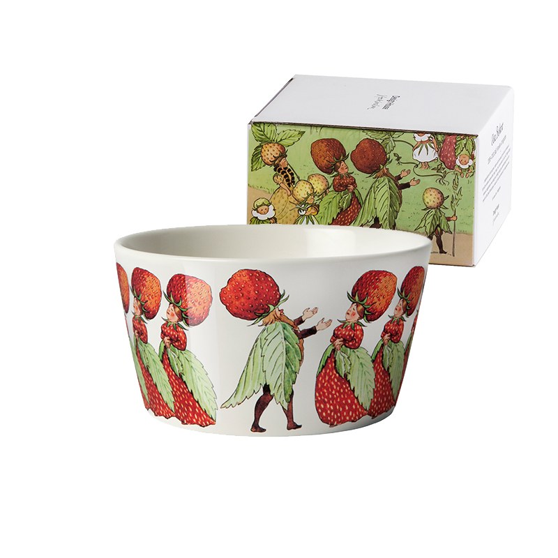 Dancing Daydream Porcelain Bowl - Strawberry Waltz image