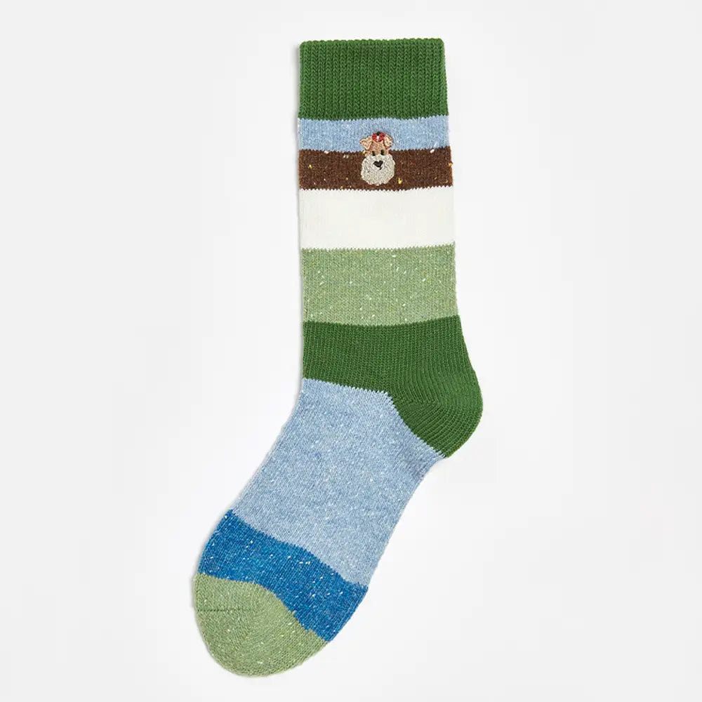 Popcorn Pup Cozy Socks - Green image
