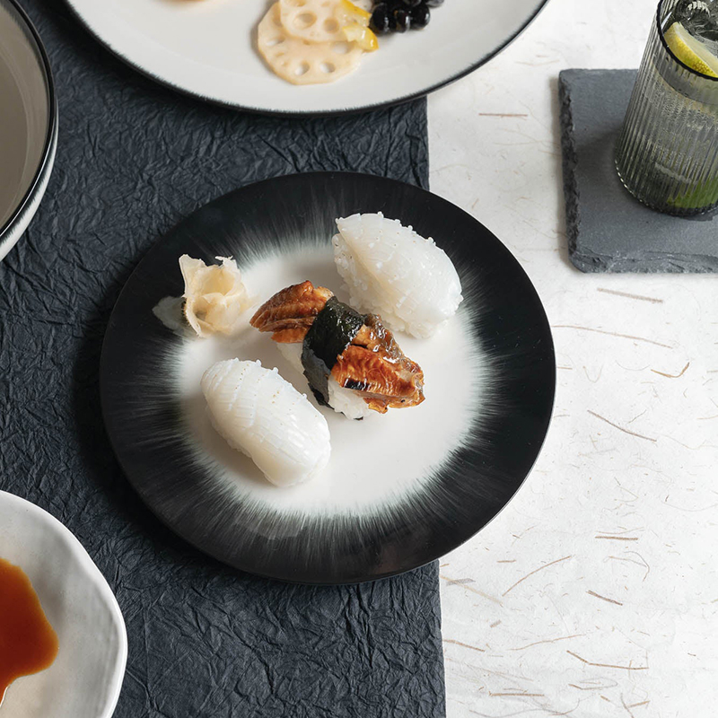 Onyx Whisper Ceramic Plates image 1