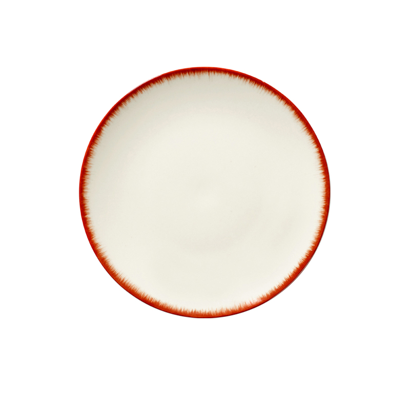 Ember Glow Red Rim Plates - Breakfast Plate image