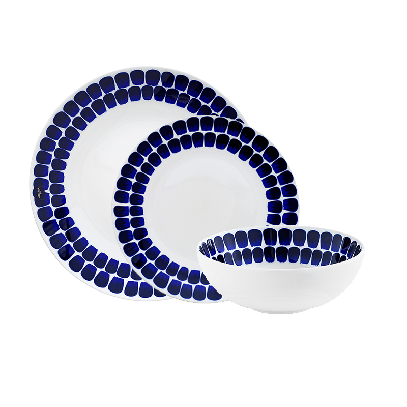 Midnight Petal Parade Ceramic Dinnerware - Starry Trio Set image
